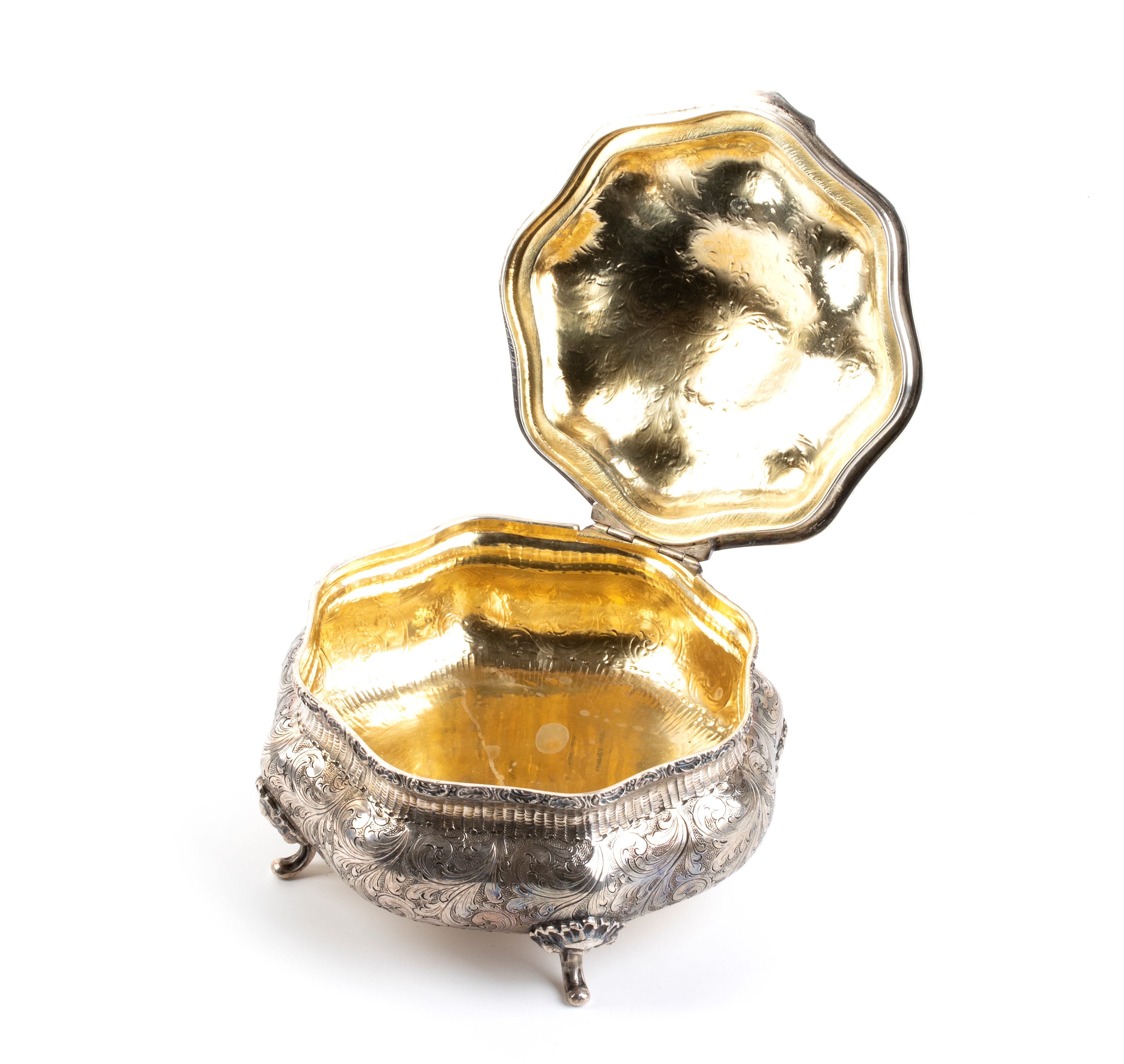 Scatola Italiana in Argento con Coperchio