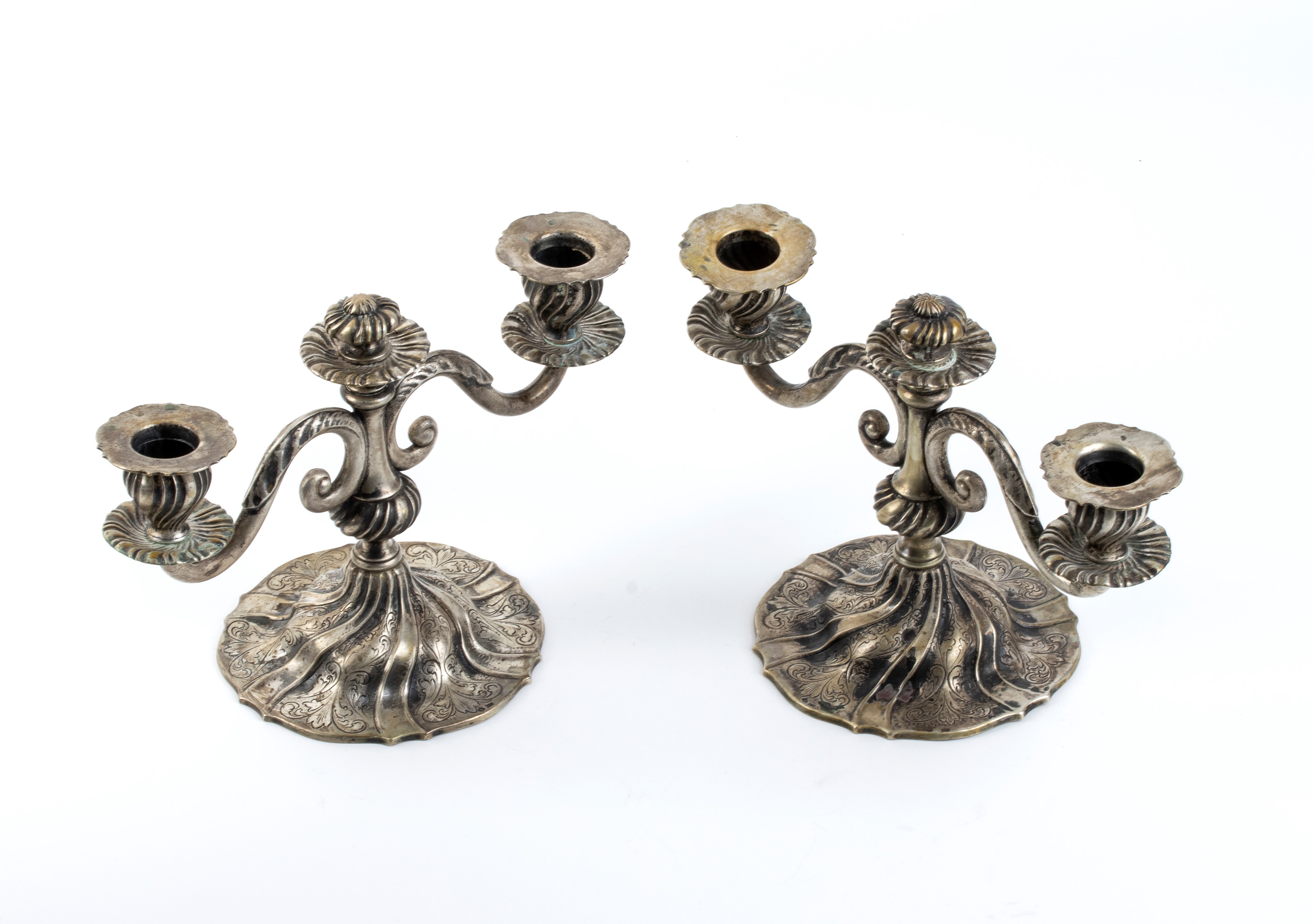 Luigi Genazzi - Coppia di Candelabri Italiani in Argento