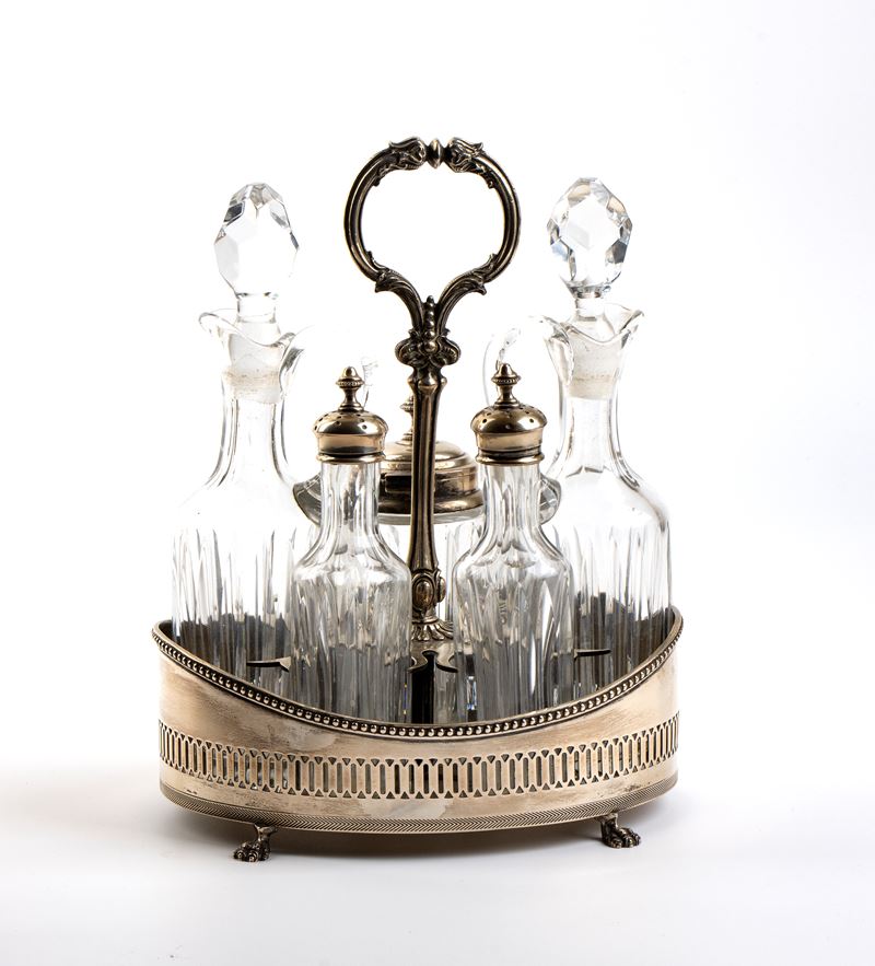Fabbrica Argenterie Etruria di Franceschina. Giachetti, Parigi & Santoni s.n.C. - Una Cruet Itali...