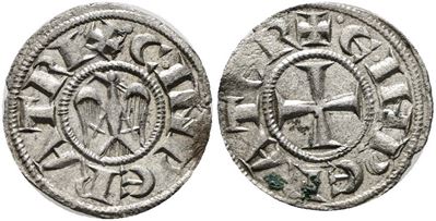 Messina. Regno di Sicilia. Enrico Vi (1197-1250). Denaro a Nome di Enrico e Costanza (1194-1197)....