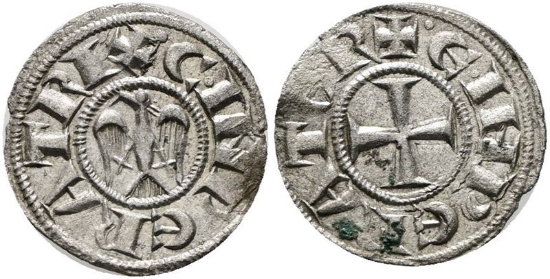 Messina. Regno di Sicilia. Enrico Vi (1197-1250). Denaro a Nome di Enrico e Costanza (1194-1197)....