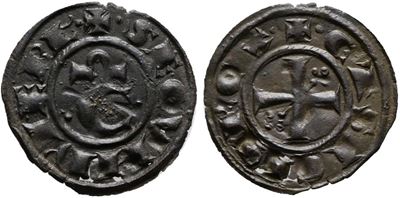 Messina. Regno di Sicilia. Manfredi (1258-1266). Denaro. 0,51gr; 17,2mm