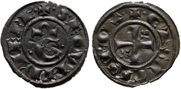MESSINA. REGNO DI SICILIA. Manfredi (1258-1266). Denaro. 0,51gr; 17,2mm
