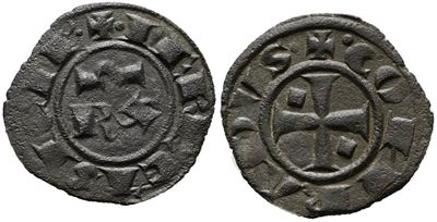 Brindisi. Corrado i (1250-1254). Denaro. Mir 306; Mi; 0,91gr; 16,4mm; Raro