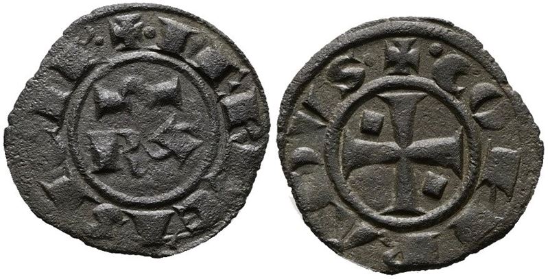 Brindisi. Corrado i (1250-1254). Denaro. Mir 306; Mi; 0,91gr; 16,4mm; Raro
