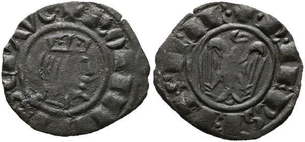 MESSINA. REGNO DI SICILIA. Federico II (1197-1250). Denaro (1243). Mir 96; 0,8gr; 17,3mm.