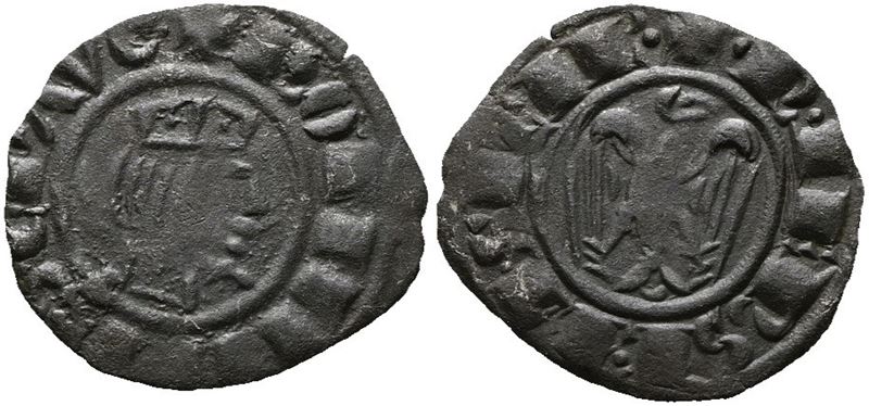 Messina. Regno di Sicilia. Federico II (1197-1250). Denaro (1243). Mir 96; 0,8gr; 17,3mm.