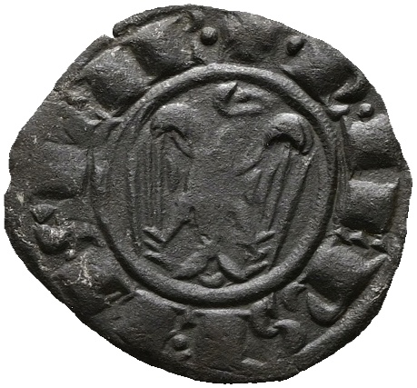 Messina. Regno di Sicilia. Federico II (1197-1250). Denaro (1243). Mir 96; 0,8gr; 17,3mm.