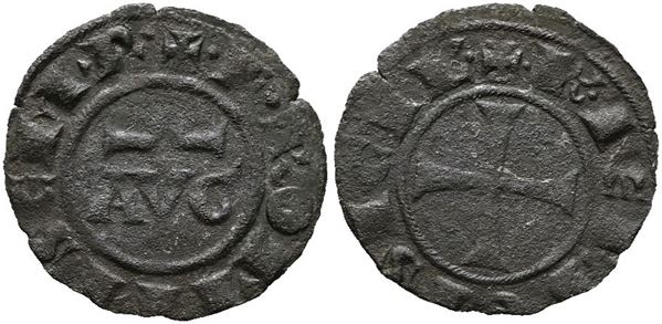 MESSINA. REGNO DI SICILIA. Federico II (1197-1250). Denaro (1242). Mir 95; 0,8gr; 17,3mm.