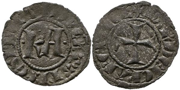 MESSINA. REGNO DI SICILIA. Carlo I d'Angiò (1266-1282). Denaro KA. Mir 160; Mi; 0,63gr; 17,5mm
