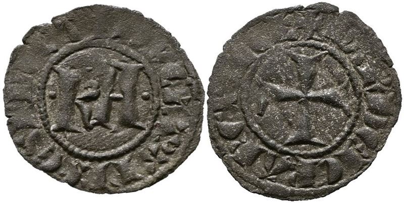 Messina. Regno di Sicilia. Carlo i D'angiò (1266-1282). Denaro Ka. Mir 160; Mi; 0,63gr; 17,5mm