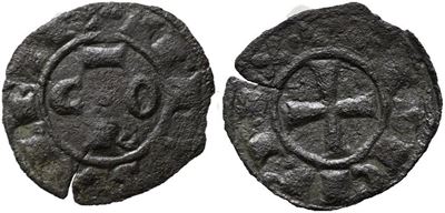 Brindisi. Corrado i (1250-1254). Mezzo Denaro. Mir 302; Mi; 0,43gr; 15,4mm; Rrrr
