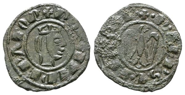 MESSINA. REGNO DI SICILIA. Federico II (1197-1250). Mezzo denaro (1243). Mir 113; Mi; 0,46gr; 14,5mm. RRR
