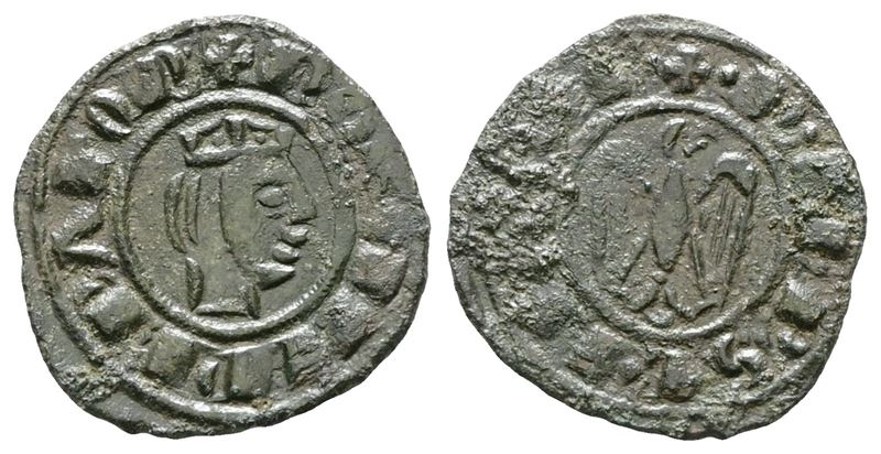 Messina. Regno di Sicilia. Federico II (1197-1250). Mezzo Denaro (1243). Mir 113; Mi; 0,46gr; 14,...