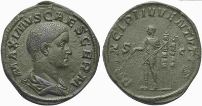 Maximus Caesar, Sestertius Struck Under Maximinus I, Rome, Early Ad 236 - March...