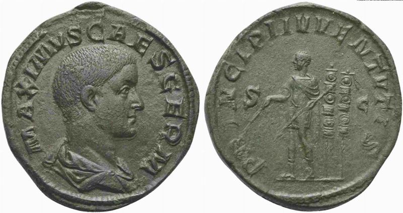 Maximus Caesar, Sestertius Struck Under Maximinus I, Rome, Early Ad 236 - March...