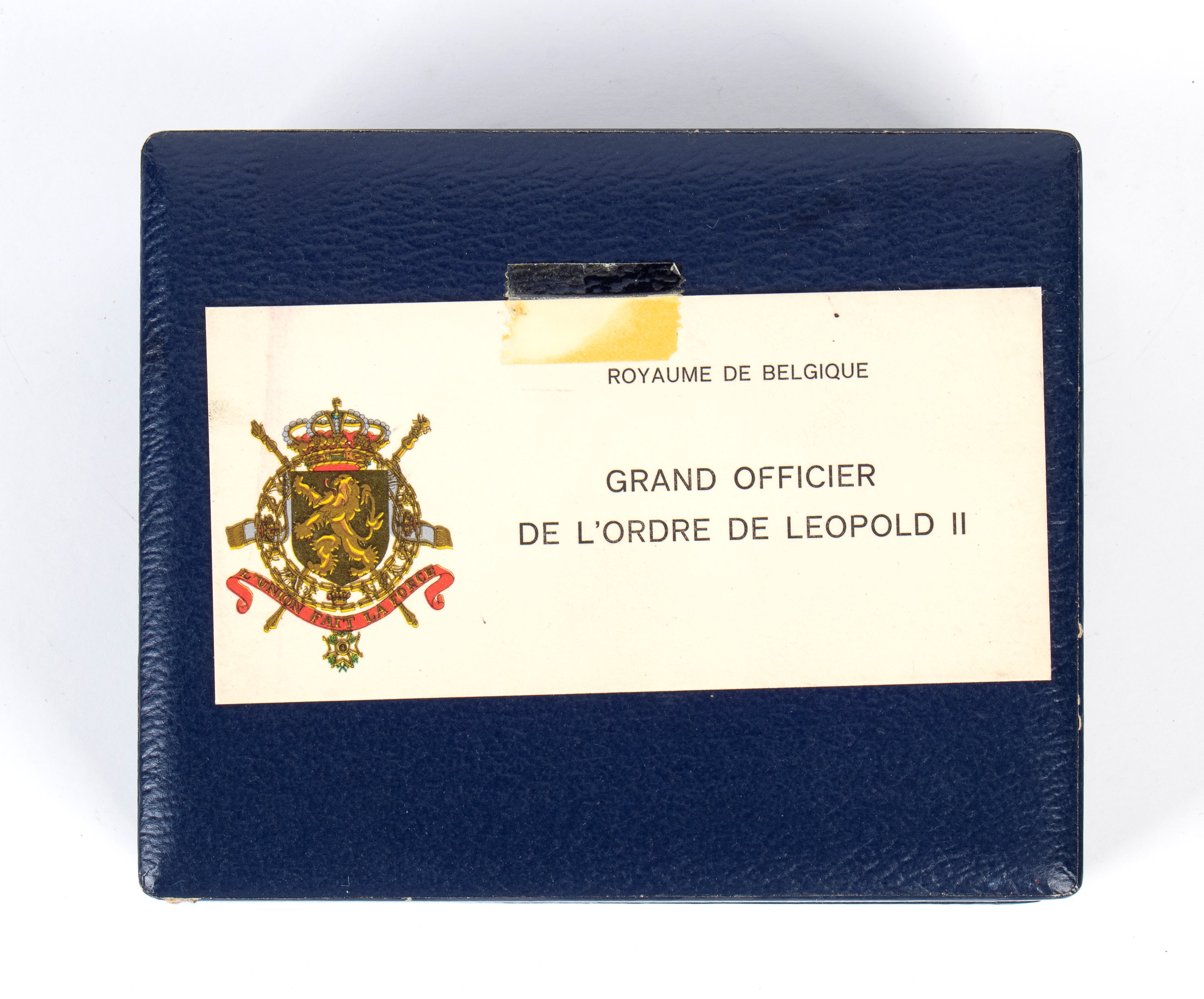 Belgio, Ordine di Leopoldo II Bella Placca da Grand'ufficiale in Astuccio