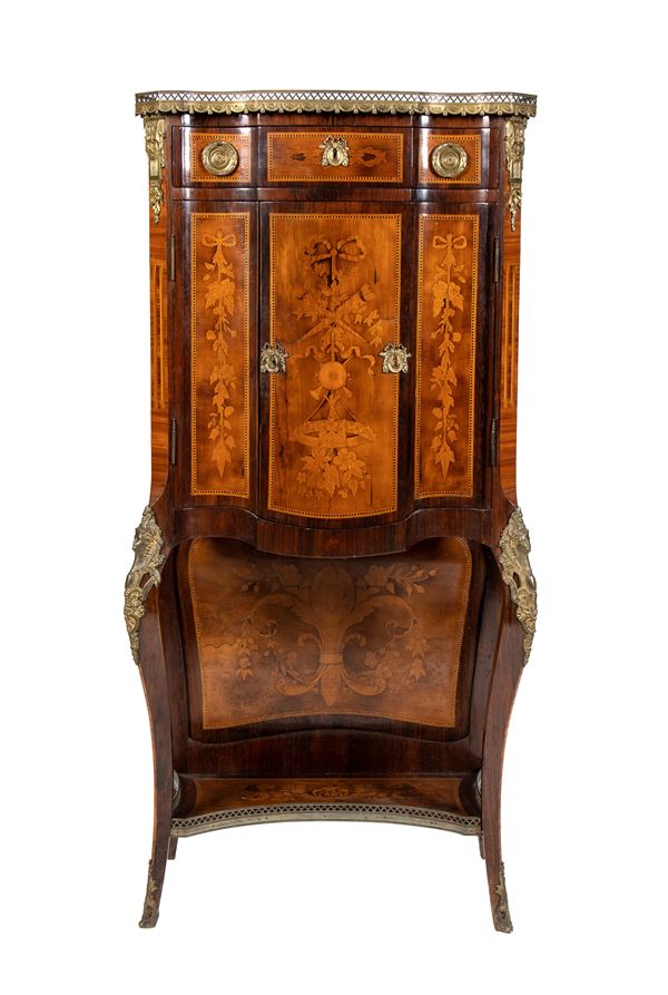 French Napoleon III° inlaid cabinet