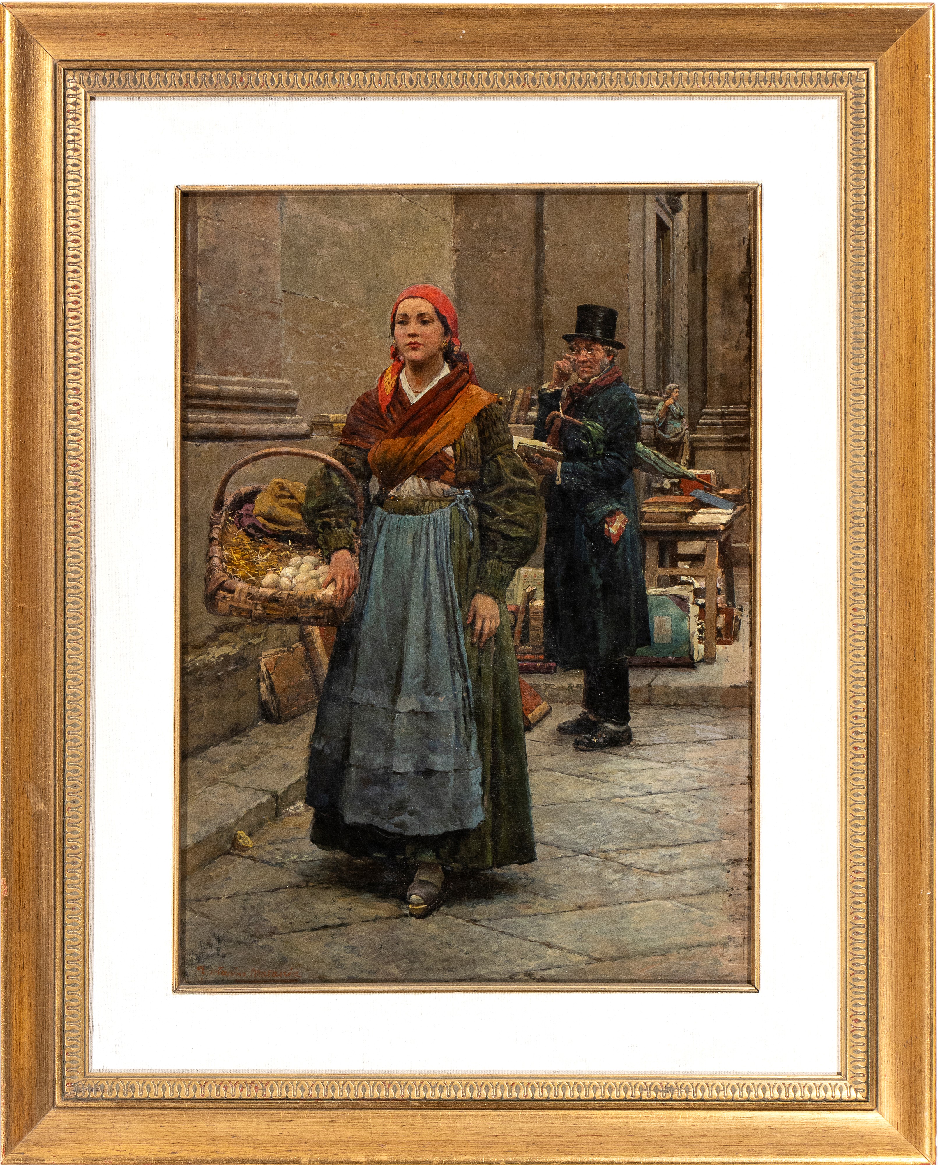 Fortunino Matania - Contadina al Mercato