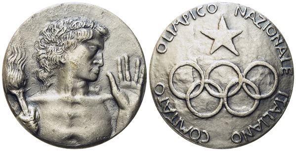 ITALIA. Medaglia CONI. Mb; 33,52gr; 38,5mm.  - Auction MODERN COINS, MEDALS, MINTING DIES AND MASONIC RARITIES - Bertolami Fine Art - Casa d'Aste