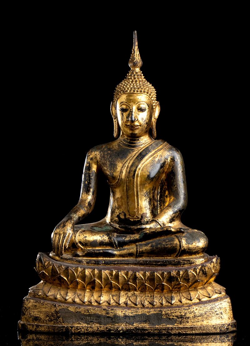 BUDDHA IN BRONZO DORATO