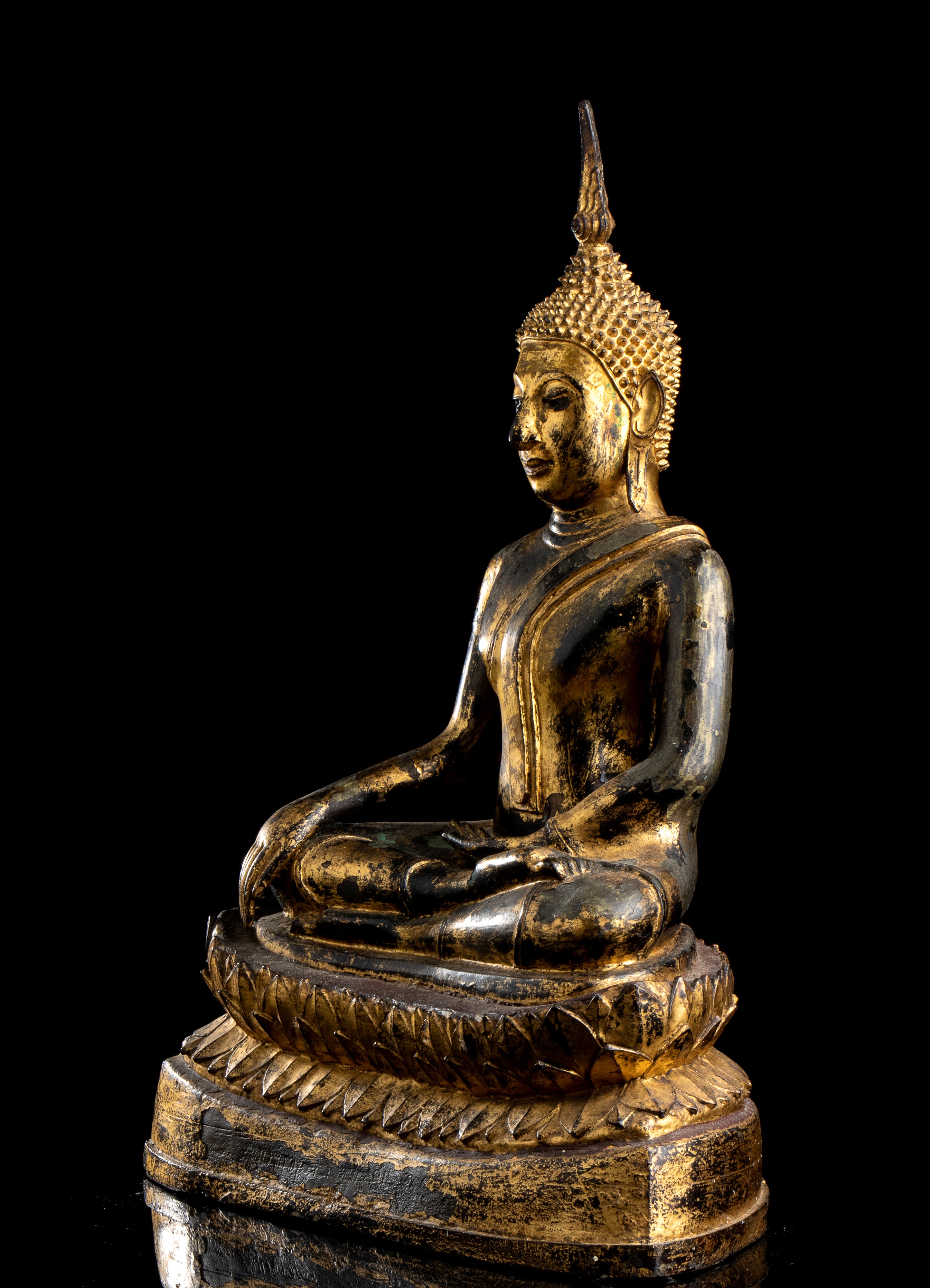 BUDDHA IN BRONZO DORATO