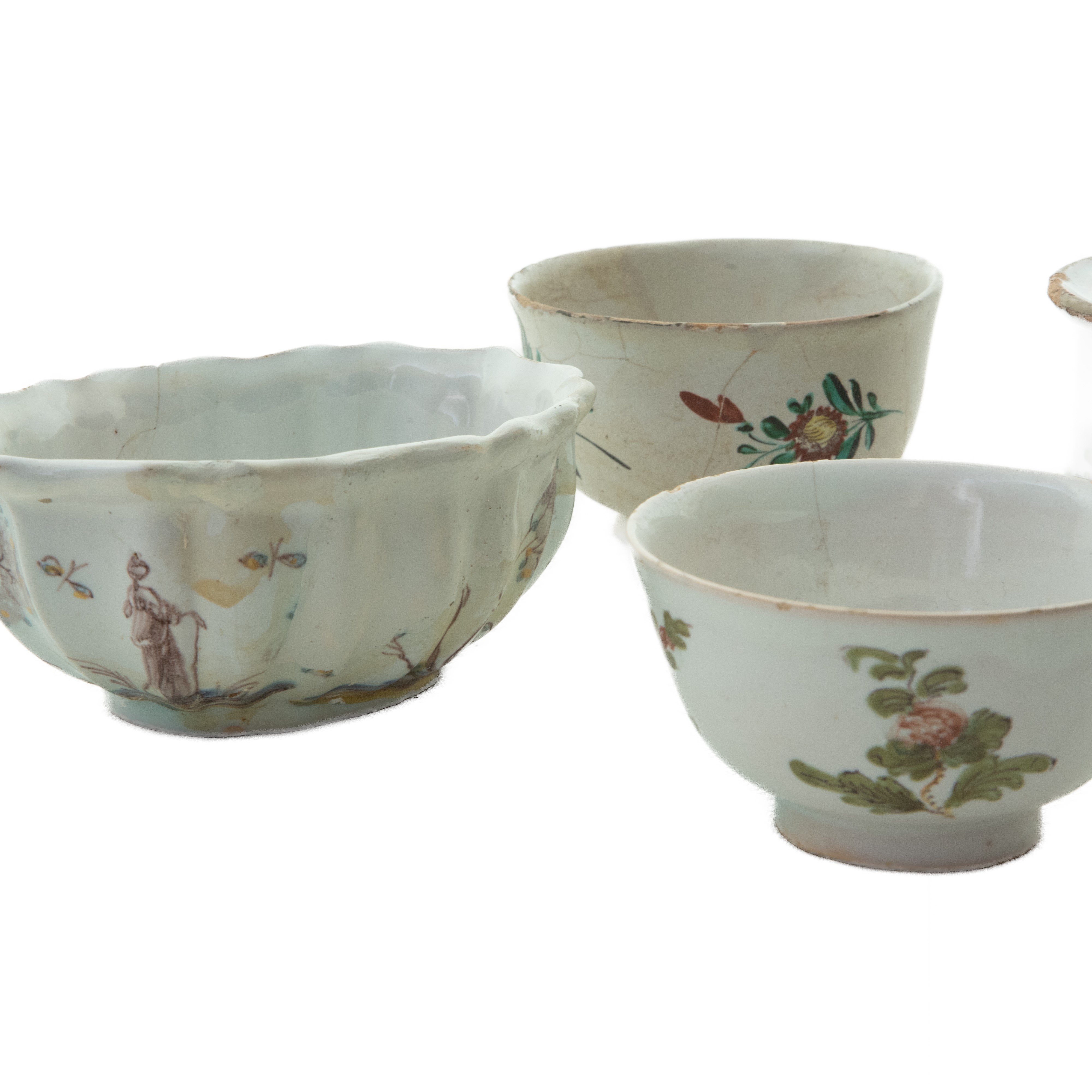 Lotto di Quattro Ceramiche Policrome Composte Da: