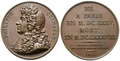 Philippe Quinault, Medaglia con Personaggi, 1822, Ae, 35,77g, 41,11mm