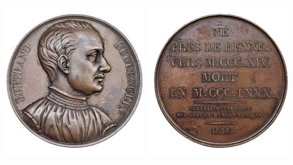 PERSONAGGI. Medaglia 1829 Bertrand du Guesclin. Ae; 35,89gr; 40,85mm