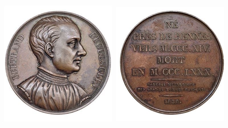 Personaggi. Medaglia 1829 Bertrand Du Guesclin. Ae; 35,89gr; 40,85mm