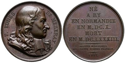 Francia. Personaggi. Medaglia F. Eudes De Mezeray 1817. Ae; 36,68gr; 41,01mm Spl+