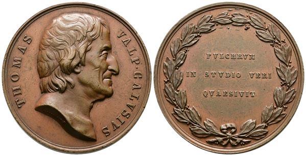 PERSONAGGI. Medaglia 1830 Tommaso Valperga di Caluso. Opus: Galeazzi. Ae; 54,84gr; 43,79mm