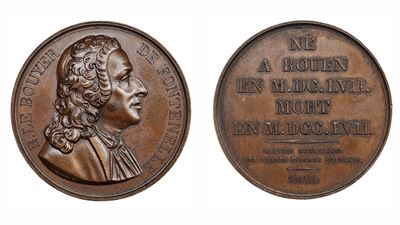Francia. Personaggi. Medaglia 1819 Bernard le Bouvier De Fontenelle. Ae; 38,14gr; 40,92mm. Spl