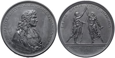 Personaggi. Medaglia Commemorativa per J.baptiste Colbert (1619-1683). Opus: Bertonnier. Zinco. 8...
