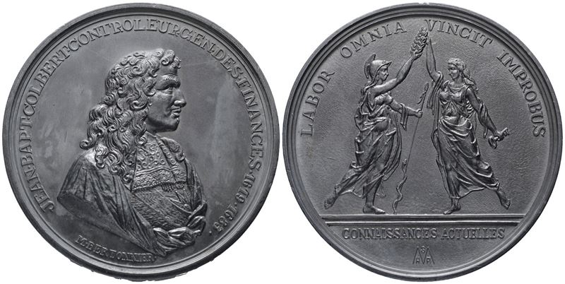 Personaggi. Medaglia Commemorativa per J.baptiste Colbert (1619-1683). Opus: Bertonnier. Zinco. 8...