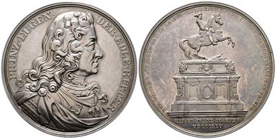 Austria Principe Eugenio di Savoia 1865 - Opus: Radnitzky Ae Hauser 2236. Ag.104,55 G, Ø 60 MM. E...
