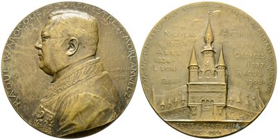 Personaggi. Belgio. Medaglia Raoul Warocqué Morlanwelz Mariemont 1905 Opus: Devresse. Ae Dorato 6...