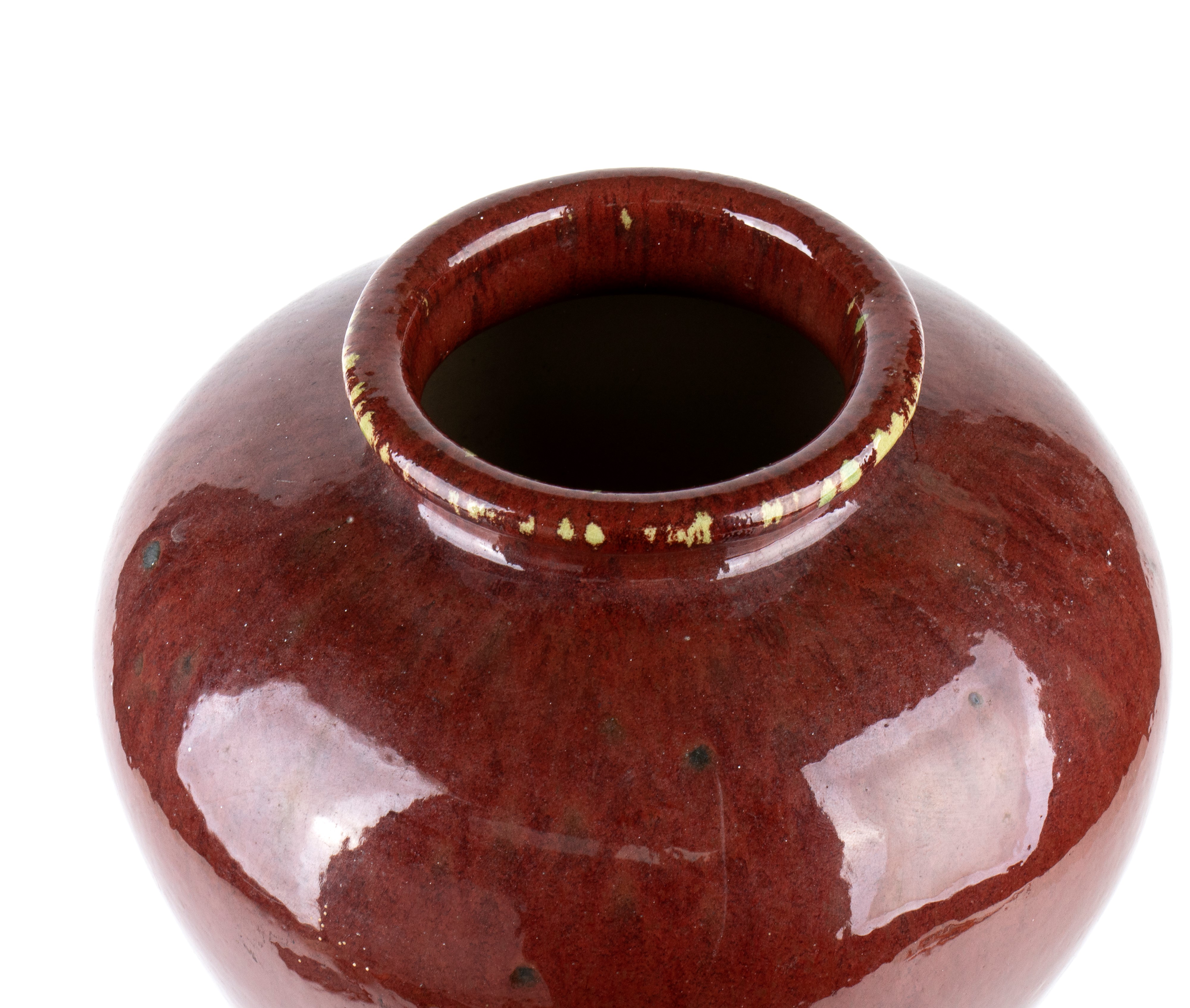 Vaso a Balaustro in Porcellana 'sangue di Bue'