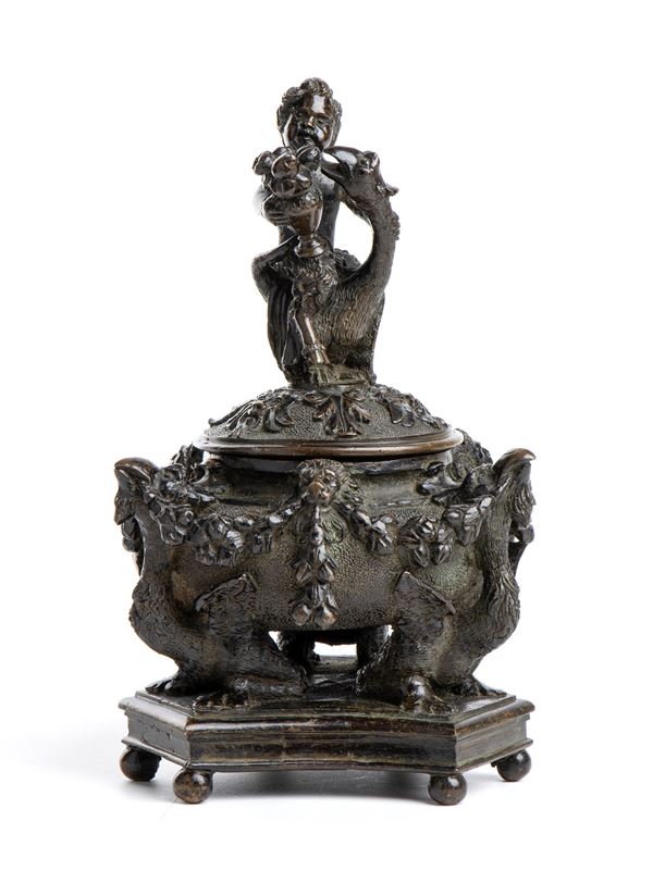Inkwell with griffins