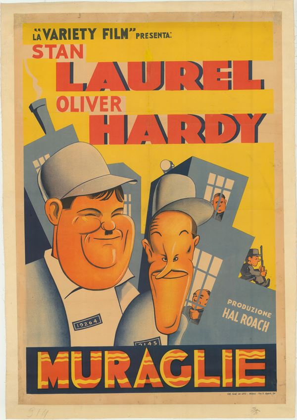 Stan Laurel & Oliver Hardy (Stanlio e Ollio)  - Auction Memorabilia. History & Movie - Bertolami Fine Art - Casa d'Aste