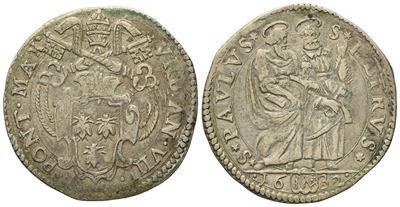 Stato Pontificio. Roma. Urbano VIII (1623 - 1644). Giulio 1632. Ag (3,04 G; 25,6 MM)