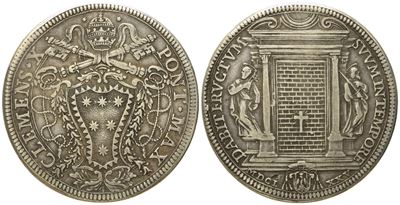 Stato Pontificio. Roma. Clemente X (1670 - 1676). Piastra 1675 "giubileo, Chiusura Porta Santa". ...