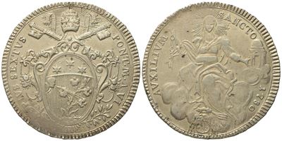 Stato Pontificio. Roma. Pio Vi (1775 - 1799). Scudo 1780. Ag (26,38 G; 41,4 MM)