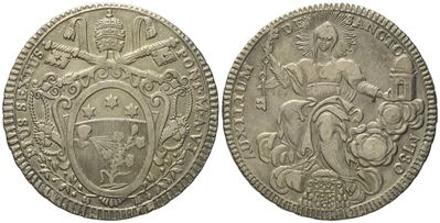 Stato Pontificio. Roma. Pio Vi (1775 - 1799). Scudo 1780. Ag (26,2 G; 41,4 MM)