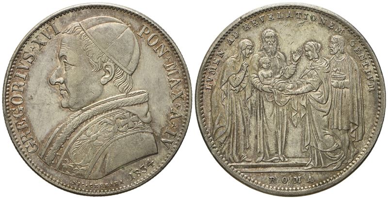 Stato Pontificio. Roma. Gregorio XVI (1831 - 1846). Scudo 1834. Ag (26,41 G; 37,4 MM)