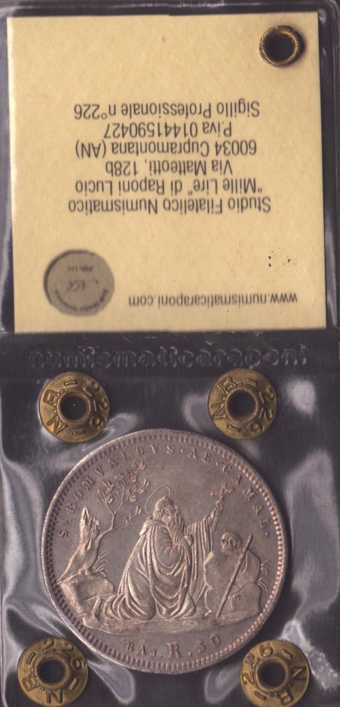 Stato Pontificio. Roma. Gregorio XVI (1831-1846). Mezzo Scudo da 50 Baiocchi 1834. Ag (13,2 G; 32...