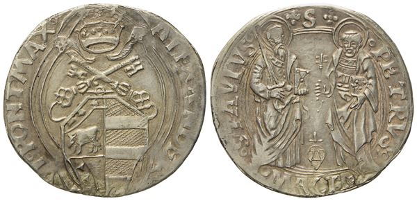 STATO PONTIFICIO. Macerata. Alessandro VI (1492-1503). Grosso. Ag (2,69 g; 25,8 mm)