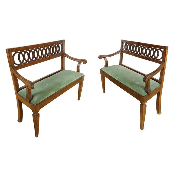 Pair of Italian Louis XVI style sofas