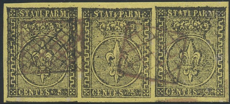 Ducato di Parma, 5 centesimi n.1, 1852