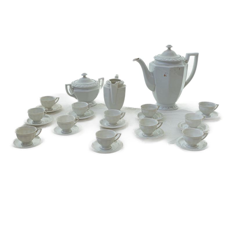 Servizio da Caffè in Porcellana Bianca